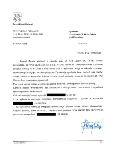 Pismo referencyjne: ZZM Rybnik